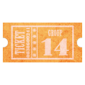 Orange Ticket - A Digital Scrapbooking Tags Embellishment Asset by Marisa Lerin