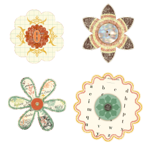 Discover - Flowers1 - a digital scrapbooking flower embellishment by Marisa Lerin