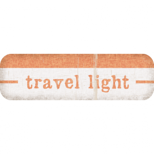 Travel Light Tag - a digital scrapbooking tag embellishment by Marisa Lerin