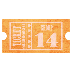 Orange Ticket - a digital scrapbooking tag embellishment by Marisa Lerin