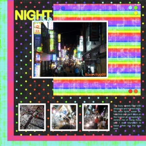 Neon Lights - a digital scrapbook page by Marisa Lerin